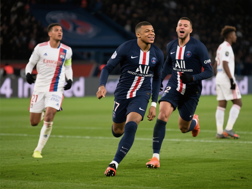 以最近的一场比赛为例，对阵里昂时，大巴黎